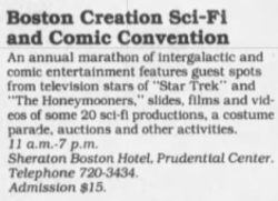 Creation Boston 1987