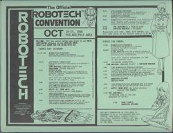 The Official Robotech Convention 1986