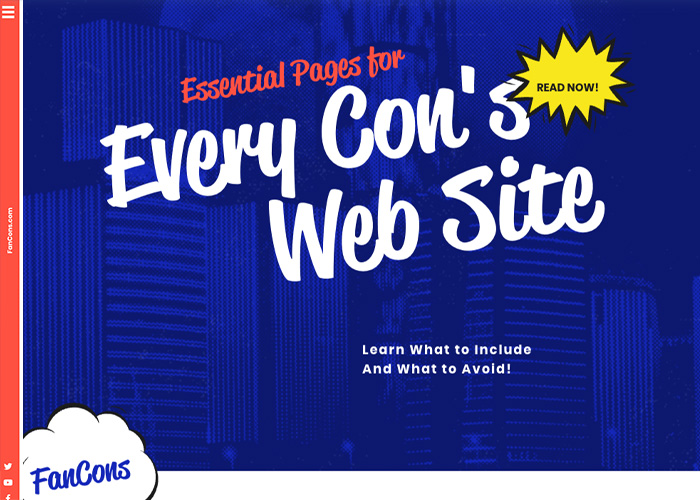 Essential Pages for Every Convention Web Site