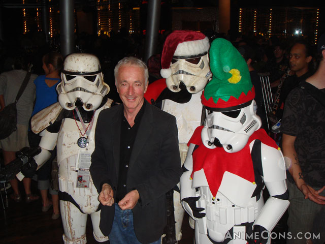 Anthony Daniels and Stormtroopers